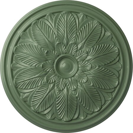 Ekena Millwork Bordeaux Ceiling Medallion (Fits Canopies up to 3 1/4"), 22 5/8"OD x 1 3/4"P, Athenian Green CM22BOAGF